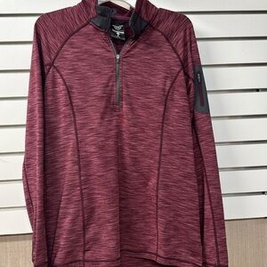 Moosejaw mountaineering love the madness, quarter zip long sleeve‎ pullover med